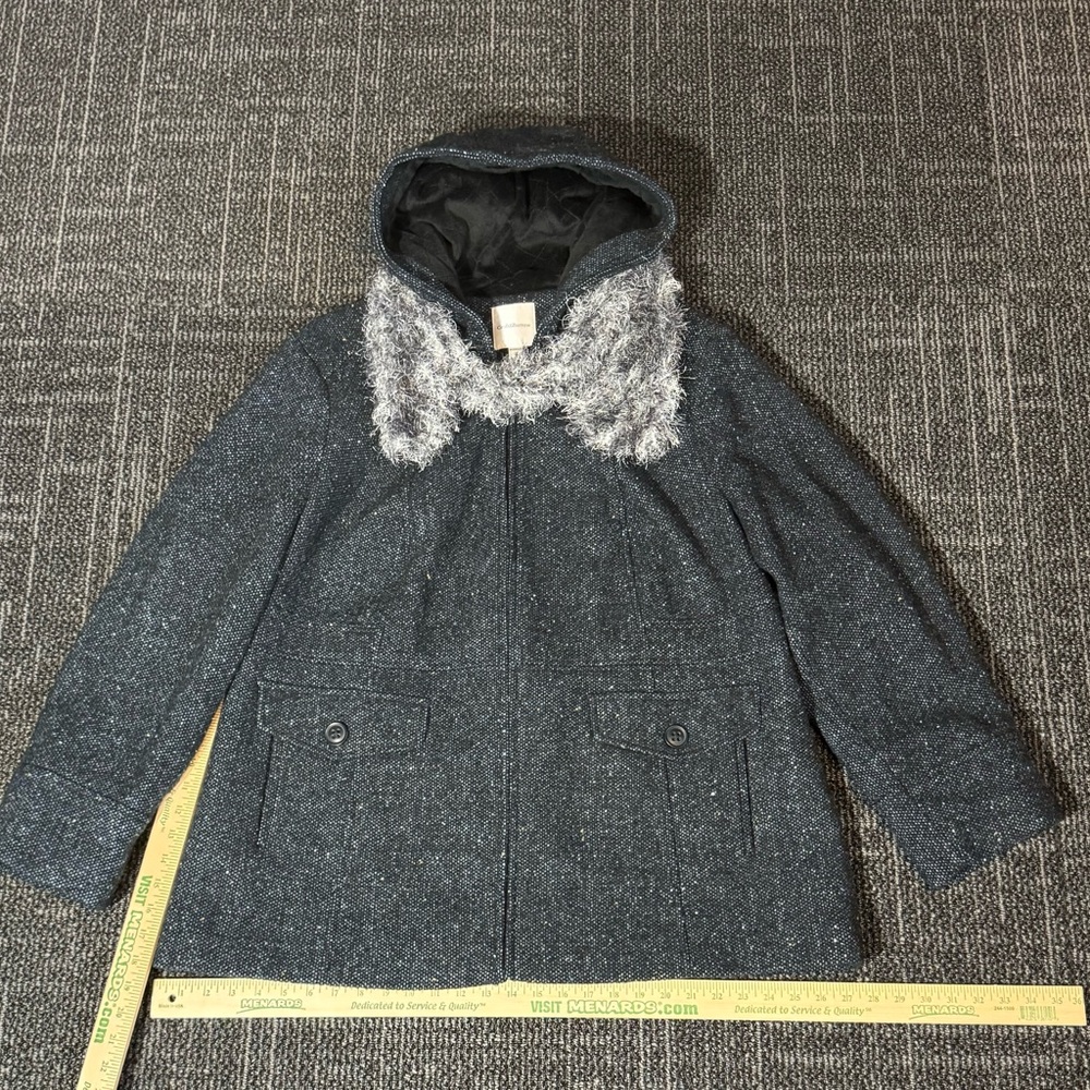 Croft & Barrow Women's Wool Blend Double Breasted Overcoat Size 1X